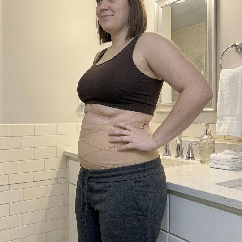 Woman wearing Vibeourplus under clothes