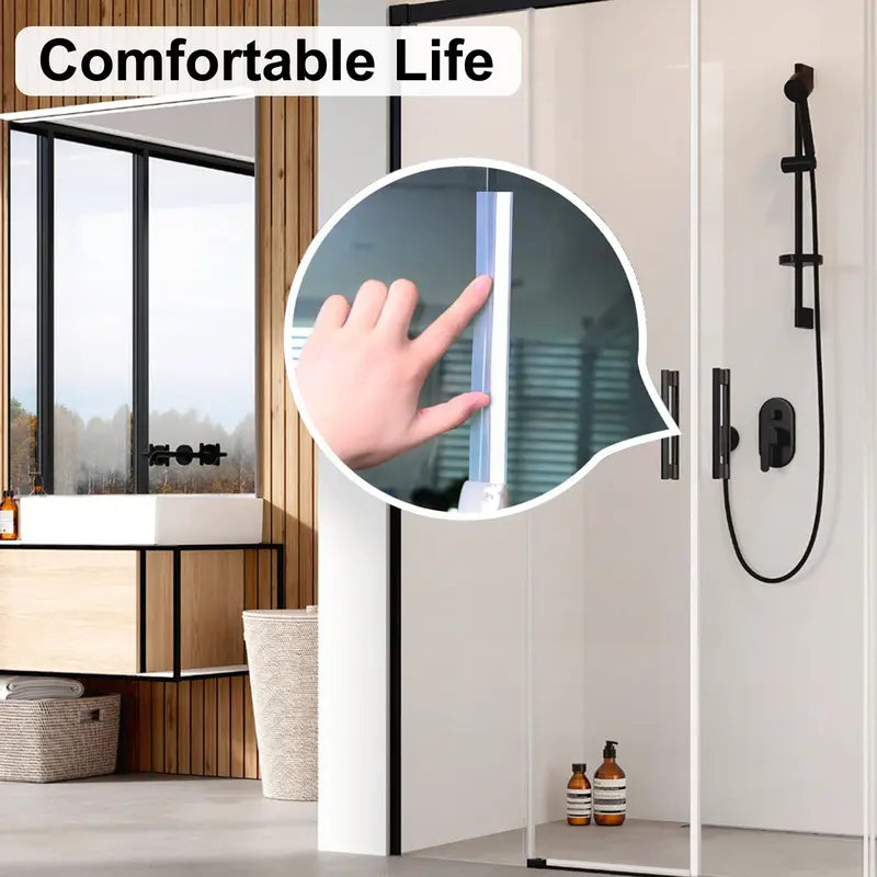 Weather seal strip used around doors, windows and a shower door