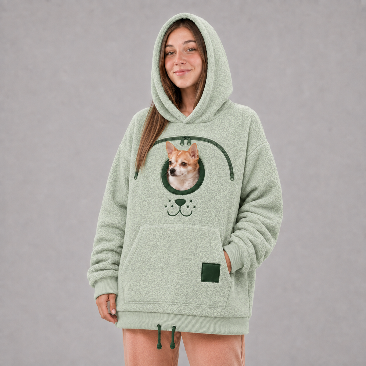 Cozy Fleece Pet Bonding Pouch Hoodie🐾