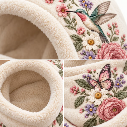 Women's Floral 3 in 1 Fleece Lined Winter Hood