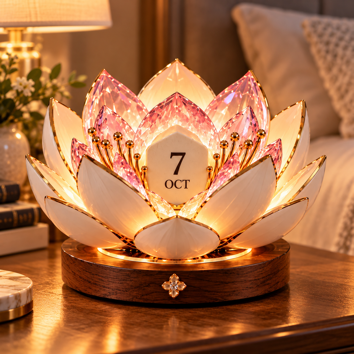 ✨Automatic Blooming Perpetual Calendar – ⭐Wake Up to a New Day in Full Bloom
