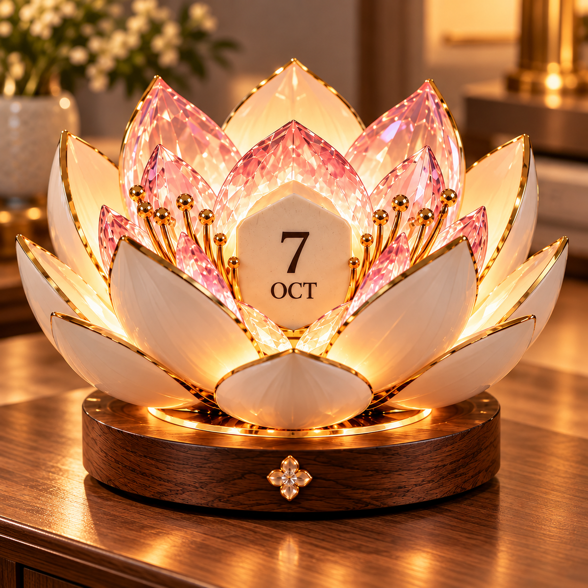 ✨Automatic Blooming Perpetual Calendar – ⭐Wake Up to a New Day in Full Bloom