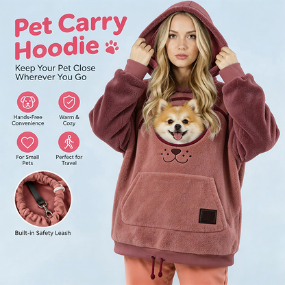 Cozy Fleece Pet Bonding Pouch Hoodie🐾