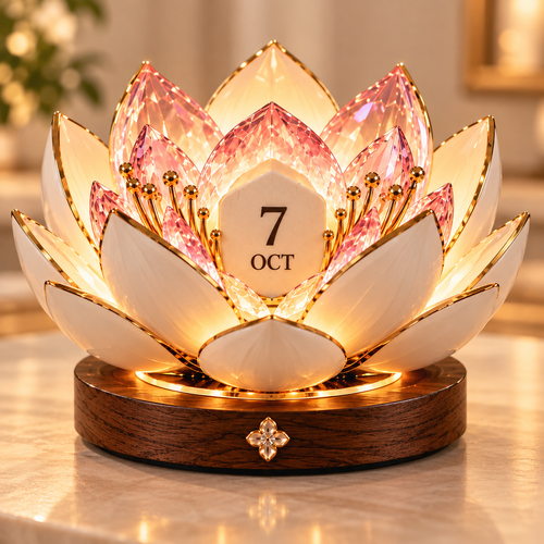 ✨Automatic Blooming Perpetual Calendar – ⭐Wake Up to a New Day in Full Bloom