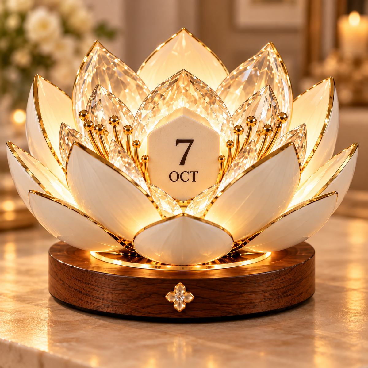 ✨Automatic Blooming Perpetual Calendar – ⭐Wake Up to a New Day in Full Bloom
