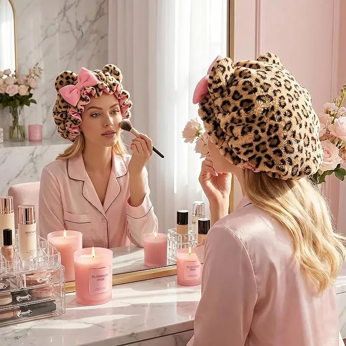 Leopard Stripe Bow Headband