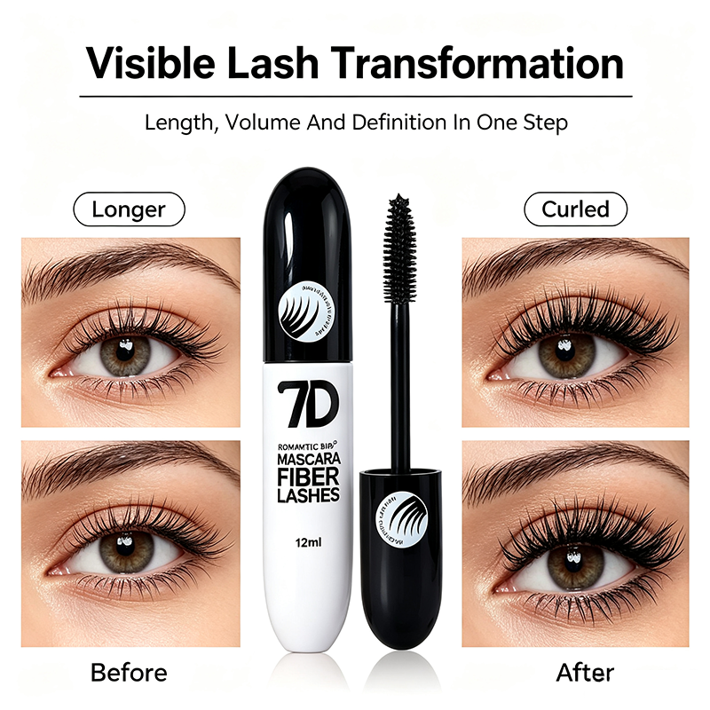7D Silk Fiber Black Lengthening Mascara - Adult Beauty Makeup✨