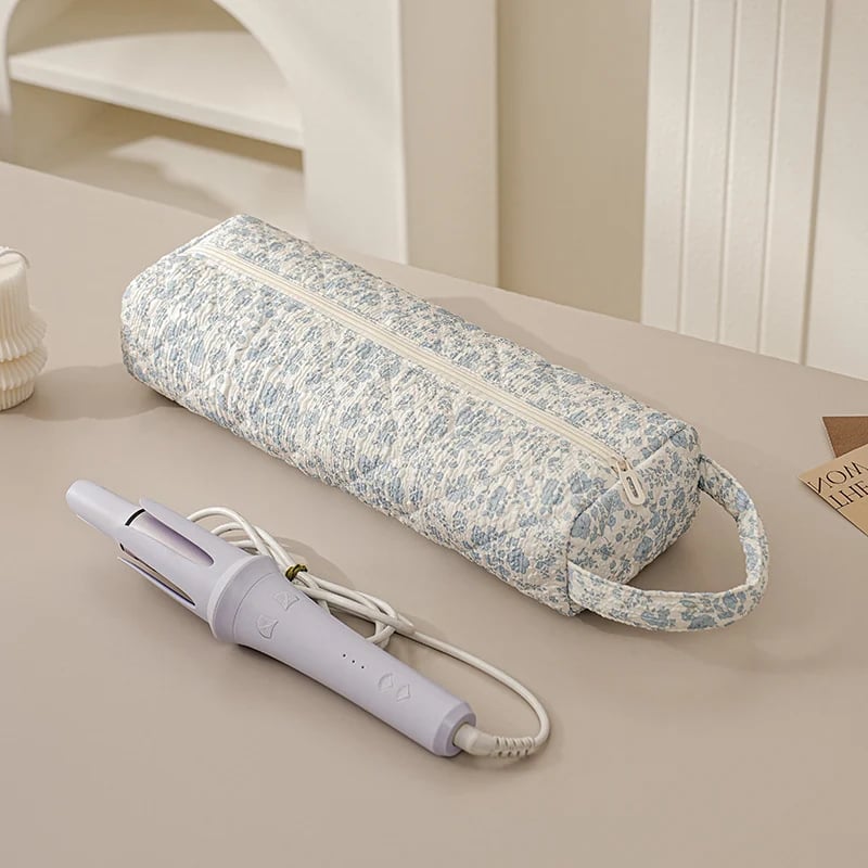 🎒Quilted Multi‐Purpose Storage Bag, Portable Zipper Cosmetic Makeup Pouch with Handle