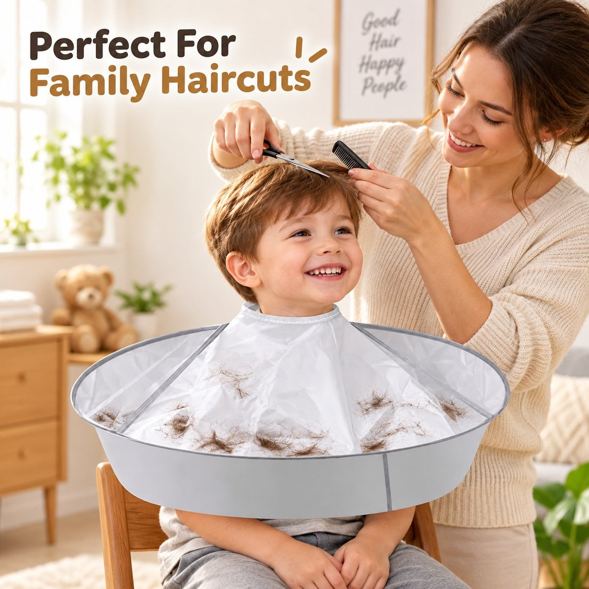 🔥Last Day 50% OFF - 💈ortable Waterproof Hair Cutting Cape, Hair Catcher Bib