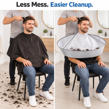 🔥Last Day 50% OFF - 💈ortable Waterproof Hair Cutting Cape, Hair Catcher Bib