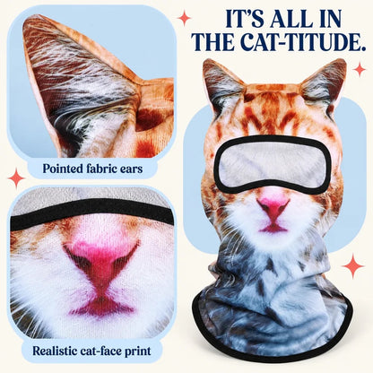 🔥🐱3D Cat Ski Balaclava Face Mask with Ears Animal Mask