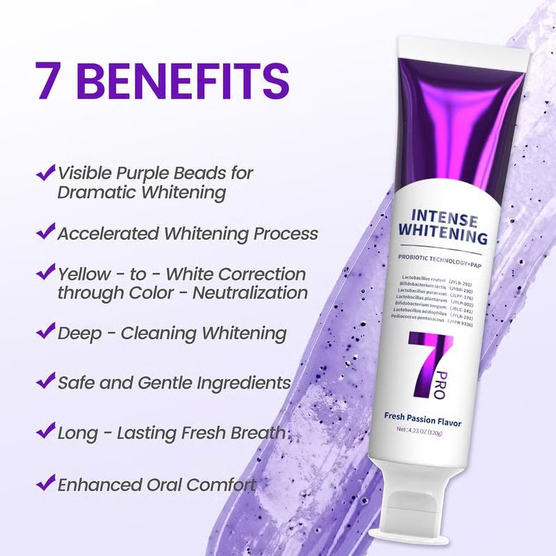 New 7-Pro Intensive Toothpaste | Upgraded Purple Formula with 7 Probiotics | Deep Enamel Repair & Long-Lasting Freshness#dealsforyoudays