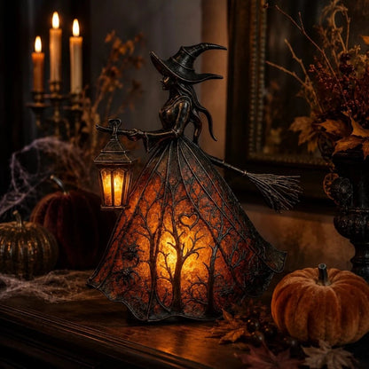 🧙🏻‍♀️Halloween Witch Lamp Ornament | Illuminated Desktop Decor for Spooky Vibe