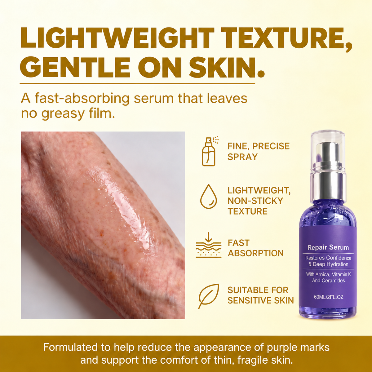 Bruise Reduction Derma Restore Serum With Arnica, Vitamin K & Ceramides
