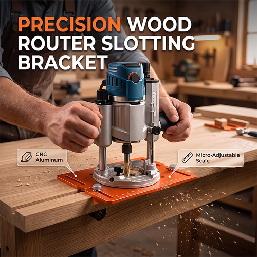 vibeourplus Precision Wood Router Slotting Guide Bracket