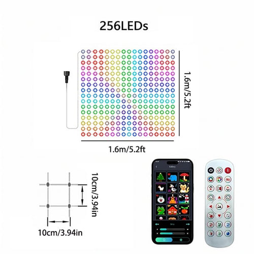 Integrated RGB Pixel Net Light Mesh